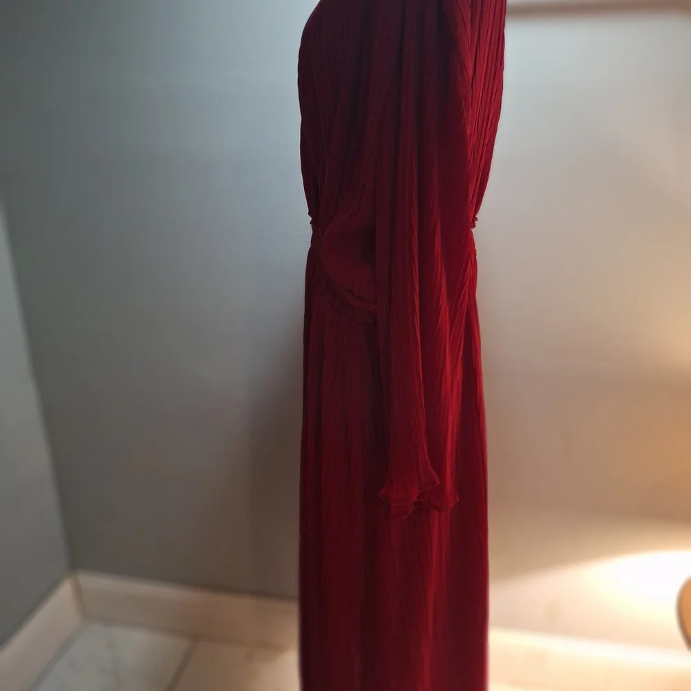 Zara Elegant Scarlet Long Sleeve Dress - Picture 4 of 4